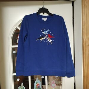 New IB Diffusion Dark Blue Bird Sweatshirt Size Women's Small
